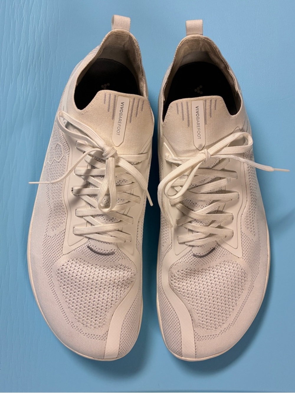 Vivo barefoot Men’s Off-White Knit Lace-Up Sneakers